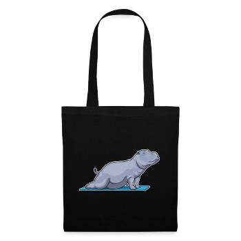 Hippopotamus Yoga Fitness Gymnastics - Tote Bag - black - Front