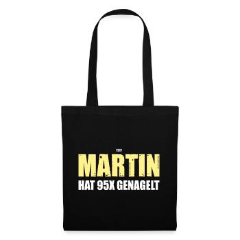 Martin Luther 1517 genagelt 95 Thesen Lutherstadt - Stoffbeutel - Schwarz - Vorne