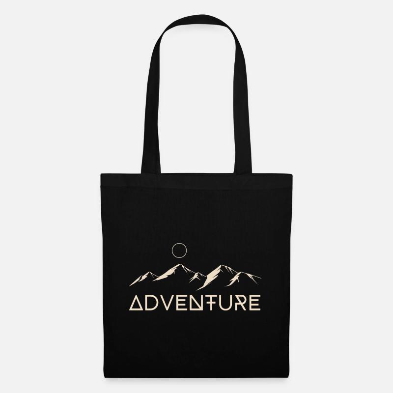 Adventure Mountains Moon - Tote Bag - black