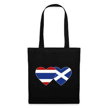 Coeur de drapeau de Thaïlande Ecosse - Sac en tissu - noir - Devant