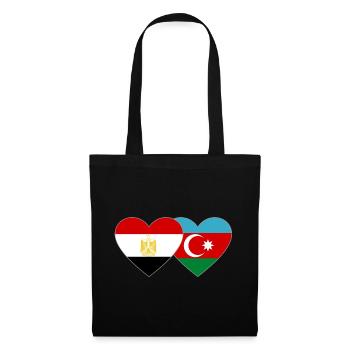 Egypt Azerbaijan Flag Heart - Tote Bag - black - Front