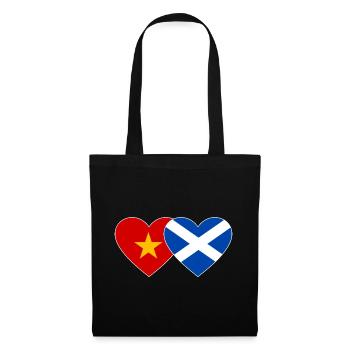 Coeur de drapeau d’Ecosse du Vietnam - Sac en tissu - noir - Devant