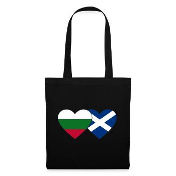 Bulgaria Scotland Flag Heart - Tote Bag - black - Front