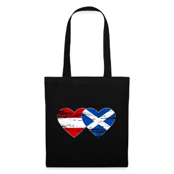 Austria Scotland Flag Heart Used - Tote Bag - black - Front