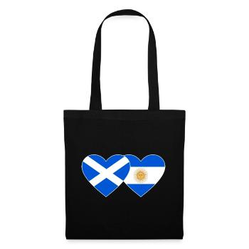 Ecosse Argentine Drapeau Coeur - Sac en tissu - noir - Devant