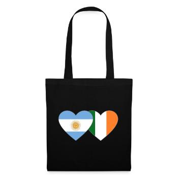 Argentinien Irland Flagge - Stoffbeutel - Schwarz - Vorne