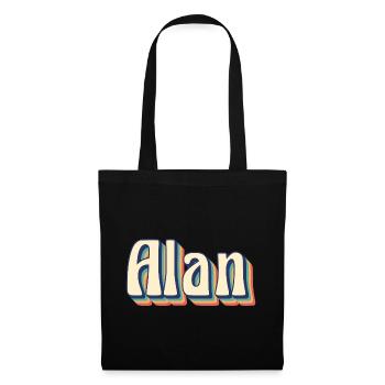 Alan t-shirt retro vintage t-shirt gift idea - Tote Bag - black - Front