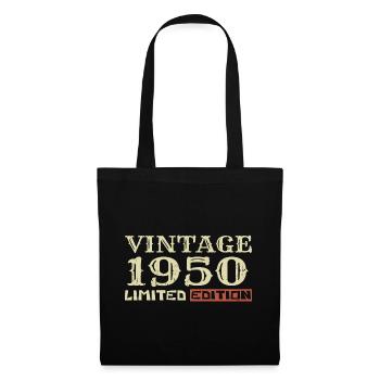 1950 Vintage :74e Anniversaire Cadeau Rétro Unique - Sac en tissu - noir - Devant