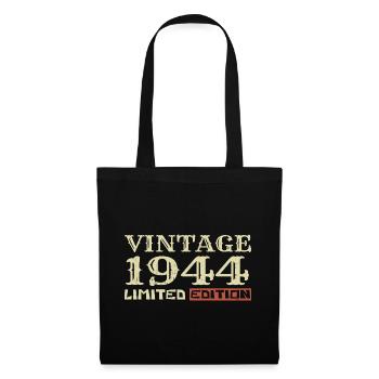 1944 Vintage :80e Anniversaire Cadeau Rétro Unique - Sac en tissu - noir - Devant