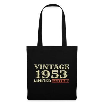 1953 Vintage: Einzigartiges Retro-Geschenk zum 71. Jahrestag - Stoffbeutel - Schwarz - Vorne