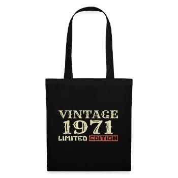 1971 Vintage :53e Anniversaire Cadeau Rétro Unique - Sac en tissu - noir - Devant