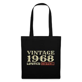 1968 Vintage :56e Anniversaire Cadeau Rétro Unique - Sac en tissu - noir - Devant