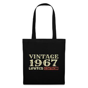 1967 Vintage :57e Anniversaire Cadeau Rétro Unique - Sac en tissu - noir - Devant