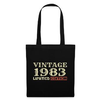 1983 Vintage :41e Anniversaire Cadeau Rétro Unique - Sac en tissu - noir - Devant