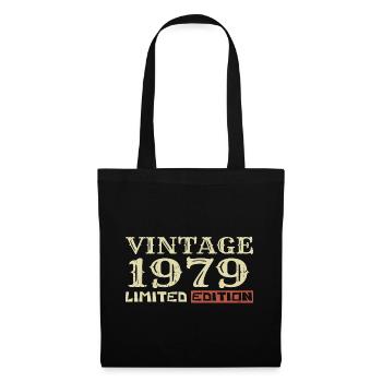 1979 Vintage :45e Anniversaire Cadeau Rétro Unique - Sac en tissu - noir - Devant
