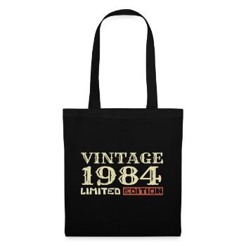 1984 Vintage: 40th Anniversary Unique Retro Gift - Tote Bag - black - Front