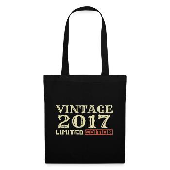 2017 Vintage: 7th Anniversary Unique Retro Gift - Tote Bag - black - Front