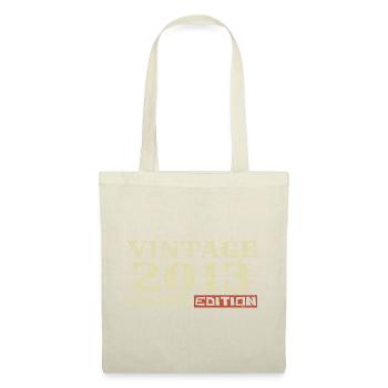 2013 Vintage: Einzigartiges Retro-Geschenk zum 11-jährigen Jubiläum - Stoffbeutel - Natur - Vorne