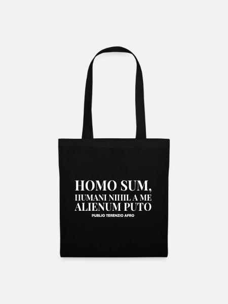 T-Shirt Homo sum humani nihil a me alienum puto - Stoffbeutel - Schwarz