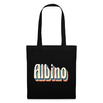 Albino-T-Shirt Retro-Vintage-T-Shirt-Geschenkidee - Stoffbeutel - Schwarz - Vorne