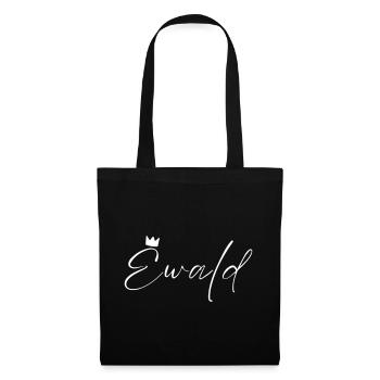 Ewald Name König T-Shirt Geschenk Männer - Stoffbeutel - Schwarz - Vorne