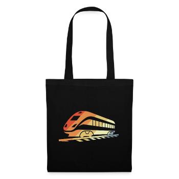 Style rétro ferroviaire - Sac en tissu - noir - Devant