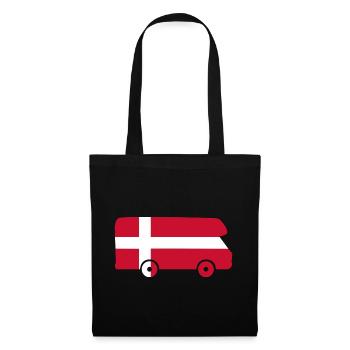 Camper Danemark Voyage Vacances Camper Autocollant - Sac en tissu - noir - Devant