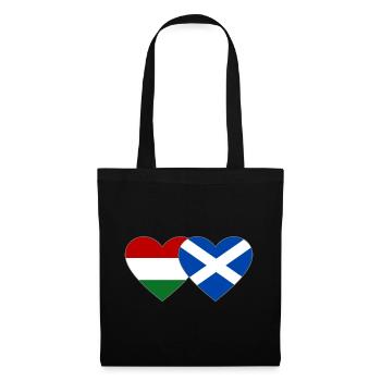 Hongrie Écosse Drapeau Cœur - Sac en tissu - noir - Devant