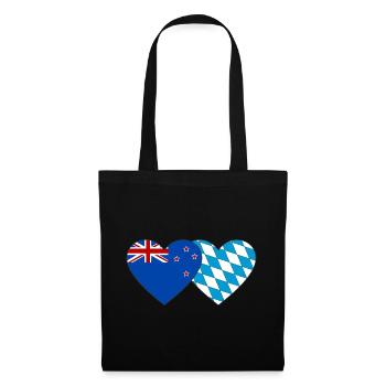 Drapeau de la Nouvelle-Zélande Bavaria Coeur - Sac en tissu - noir - Devant