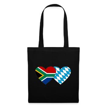 Afrique du Sud Bavaria Flag Heart - Sac en tissu - noir - Devant