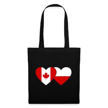 Drapeau du Canada et de la Pologne - Sac en tissu - noir - Devant