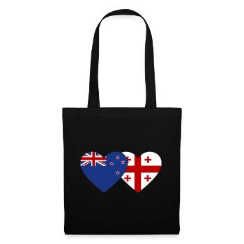 Nouvelle-Zélande Géorgie Drapeau Coeur - Sac en tissu - noir - Devant