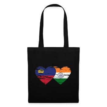 Liechtenstein Inde drapeau utilisé - Sac en tissu - noir - Devant