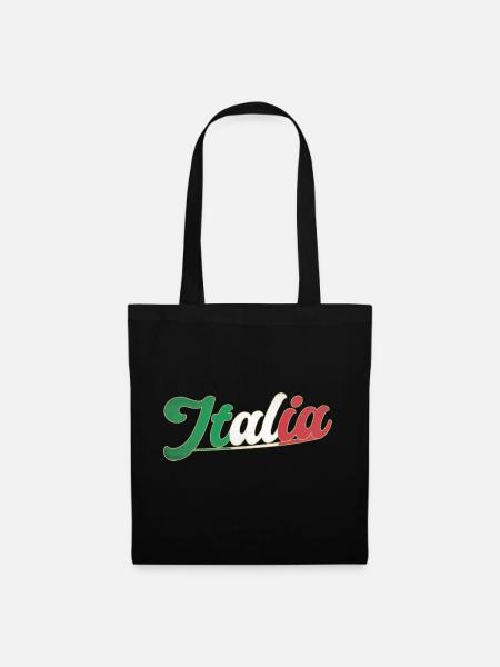 Italia, Italien, Logo - Stoffbeutel - Schwarz