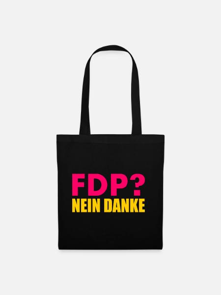 Fdp nein danke - Stoffbeutel - Schwarz