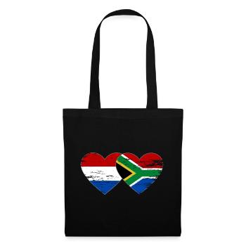 Holland South Africa Flag Hands Heart Shape Used - Tote Bag - black - Front
