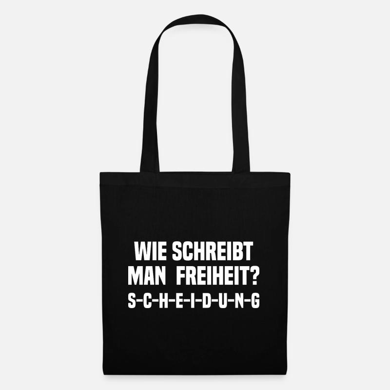 Wie Schreibt Man Freiheit? Scheidung - Stoffbeutel - Schwarz
