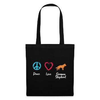 Peace Love Shepherd Dog - Tote Bag - black - Front