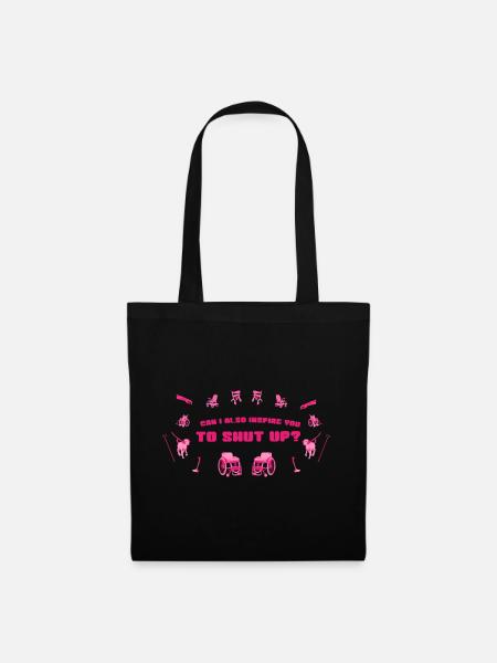 Can I Inspire U To Shut Up – Mobility Pride - Stoffbeutel - Schwarz