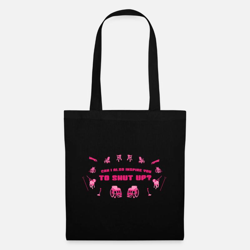 Can I Inspire U To Shut Up – Mobility Pride - Stoffbeutel - Schwarz