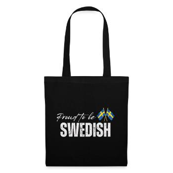 Fière Suédoise, j’adore la Suède - Sac en tissu - noir - Devant