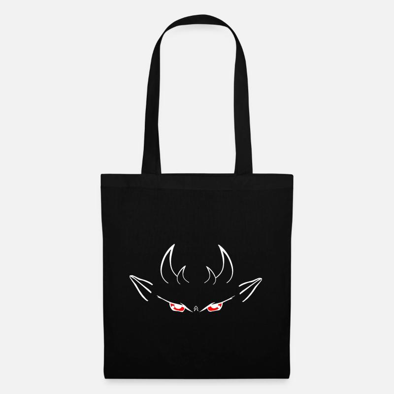 Teufelsgesicht, augen,fantasy designs - Stoffbeutel - Schwarz
