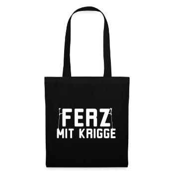 Ferz avec Krigge Dialecte hessois - Sac en tissu - noir - Devant