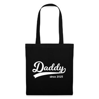 Daddy Since 2025 – Vintage Script - Stoffbeutel - Schwarz - Vorne