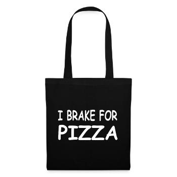 Pizza - Stoffbeutel - Schwarz - Vorne