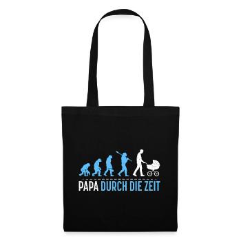 Future papa PAPA À TRAVERS LE TEMPS Drôle - Sac en tissu - noir - Devant