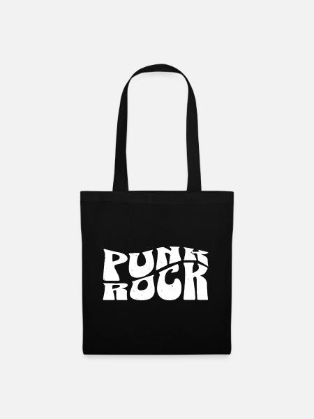Punkrock Mutige Typografie - Stoffbeutel - Schwarz