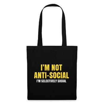 Énoncé social sélectif - Sac en tissu - noir - Devant