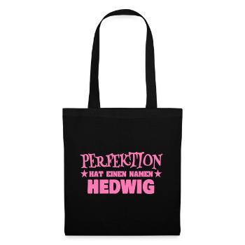 Geschenk für Hedwig - Stoffbeutel - Schwarz - Vorne
