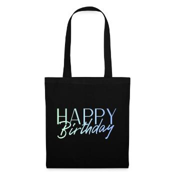 Bon anniversaire - Sac en tissu - noir - Devant